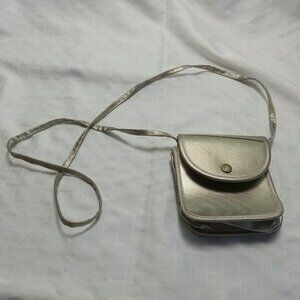 Small silver-gold Mary Kay handbag  4 1/2 X 4 1/2 inches